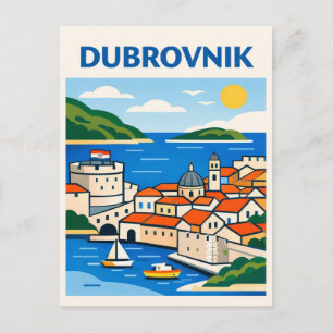 Carte postale de voyage à Dubrovnik Croatie