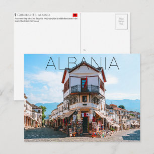 Carte postale de voyage à Gjirokastër, Albanie