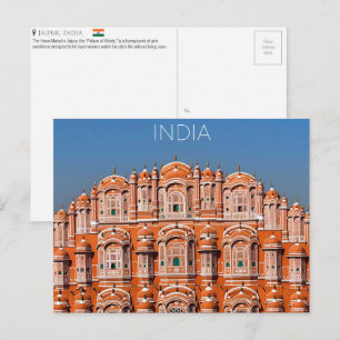 Carte postale de voyage à Jaipur, Inde