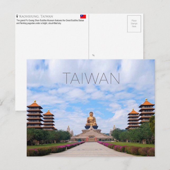 Carte postale de voyage à Kaohsiung, Taïwan (Devant / Derrière)