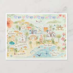 Carte postale de voyage à l'aquarelle Sayulita M