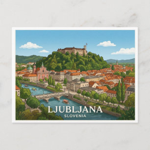 Carte postale de voyage à Ljubljana en Slovénie