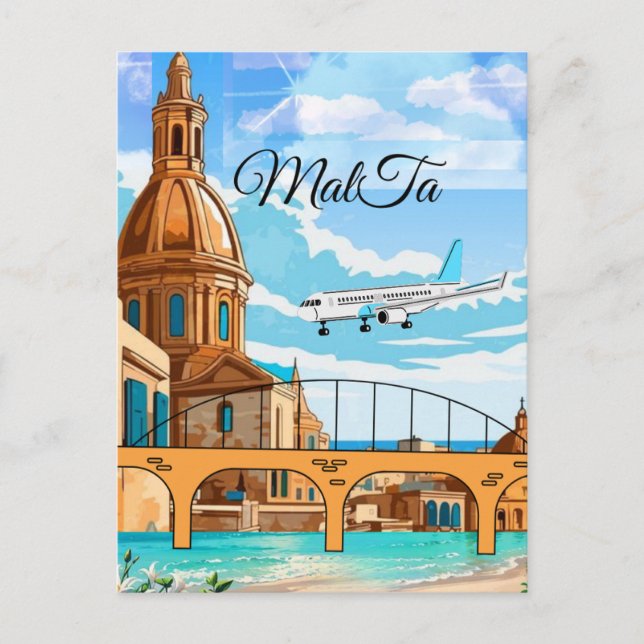 Carte postale de voyage à Malte, carte postale de  (Devant)