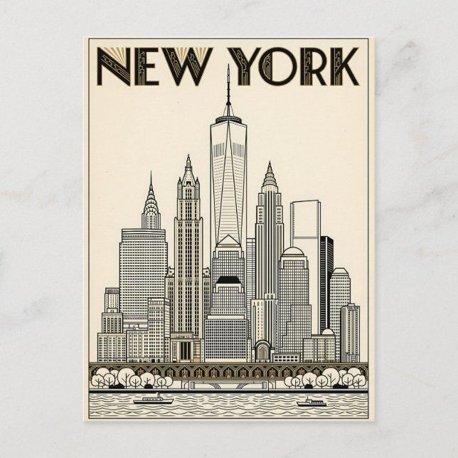 carte postale de voyage à New York City (Devant)