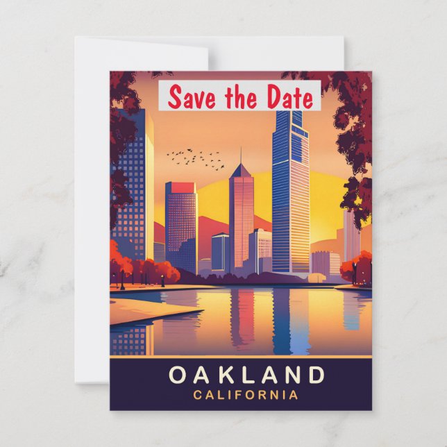 Carte postale de voyage à Oakland, Californie, (Devant)