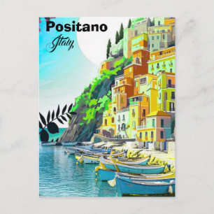 Carte postale de voyage à Positano Italie, Poésie