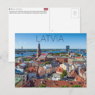 Carte postale de voyage à Riga, Lettonie