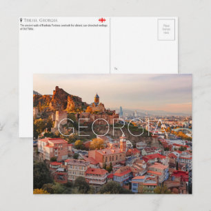 Carte postale de voyage à Tbilissi, Géorgie