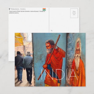 Carte postale de voyage à Varanasi, Inde