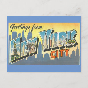 CARTE POSTALE DE VOYAGE ANTIQUE DE NEW YORK CITY