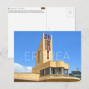 Carte postale de voyage Asmara, Érythrée