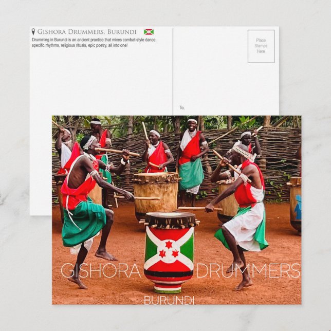 Carte postale de voyage au Burundi (Devant / Derrière)