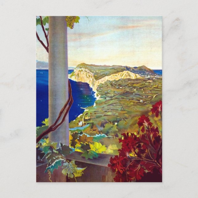 Carte postale de voyage Capri Italie vintage (Devant)