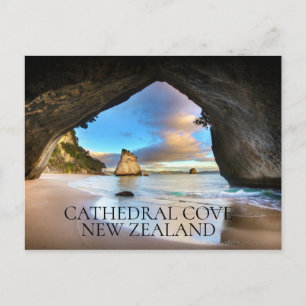 Carte postale de voyage "Cathedral Cove, Nouvelle-