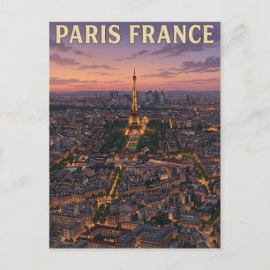 Carte postale de voyage d'anime vintage Paris Fran