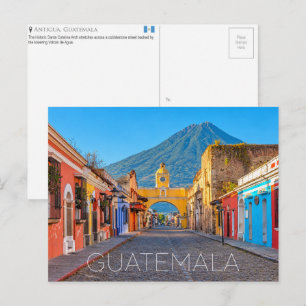 Carte postale de voyage d'Antigua, Guatemala