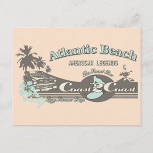 Carte postale de voyage d'Atlantic Beach en Caroli