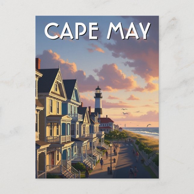 Carte postale de voyage de Cape May, New Jersey (Devant)
