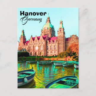 Carte postale de voyage de Hanovre Allemagne, Hano