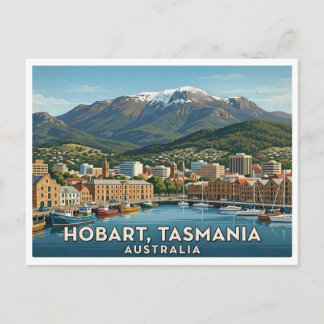 Carte postale de voyage de Hobart en Australie
