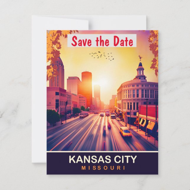 Carte postale de voyage de Kansas City, Missouri,  (Devant)