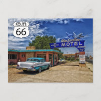 Carte postale de voyage de la route 66 américaine
