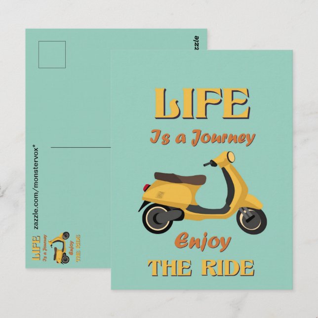 Carte postale de voyage de la vie (Devant / Derrière)