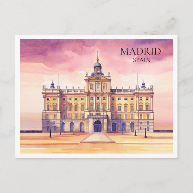 Carte postale de voyage de Madrid Espagne paysage  (Devant)