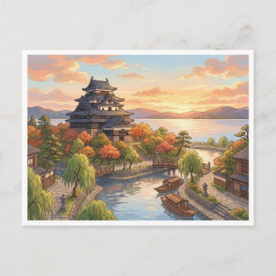 Carte postale de voyage de Matsue, préfecture de S