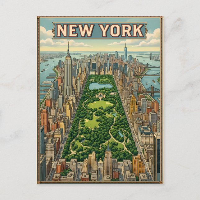 carte postale de voyage de New York City (Devant)