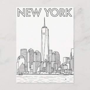 carte postale de voyage de New York City
