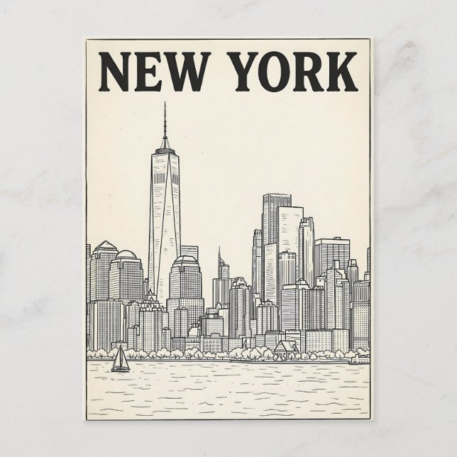 carte postale de voyage de New York City (Devant)