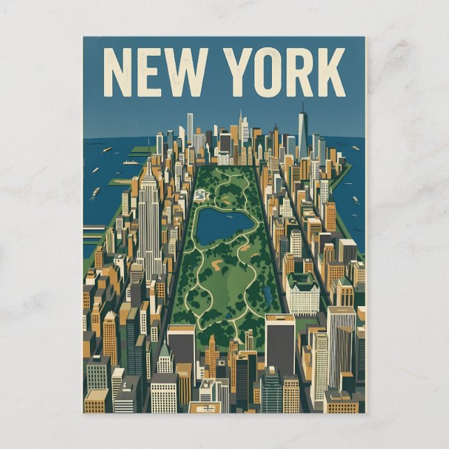 carte postale de voyage de New York City (Devant)