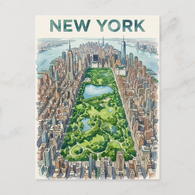 carte postale de voyage de New York City (Devant)