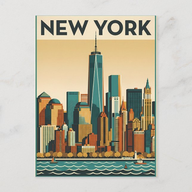carte postale de voyage de New York City (Devant)