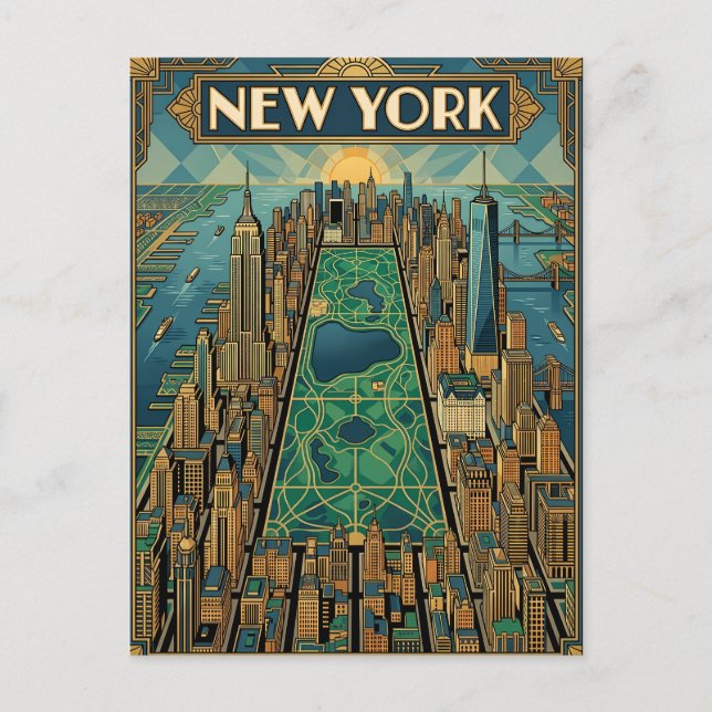 carte postale de voyage de New York City (Devant)