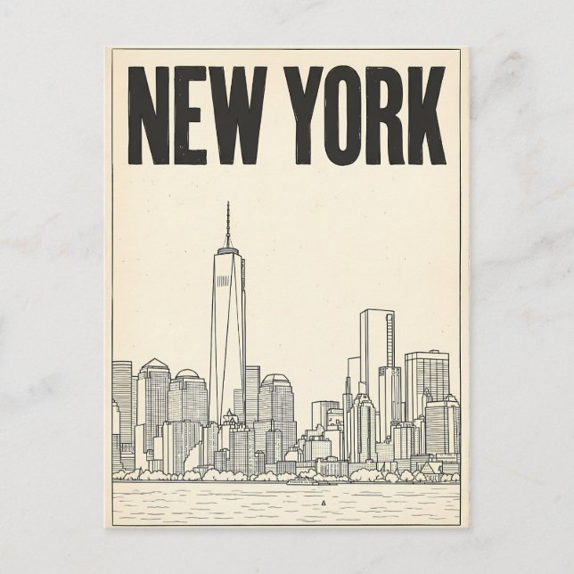carte postale de voyage de New York City (Devant)