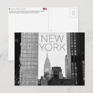 Carte postale de voyage de New York, États-Unis