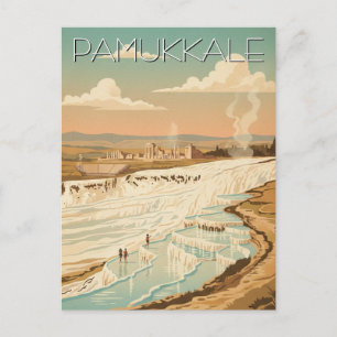Carte postale de voyage de Pamukkale en Turquie