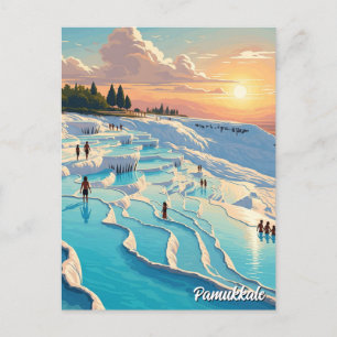 Carte postale de voyage de Pamukkale Turquie