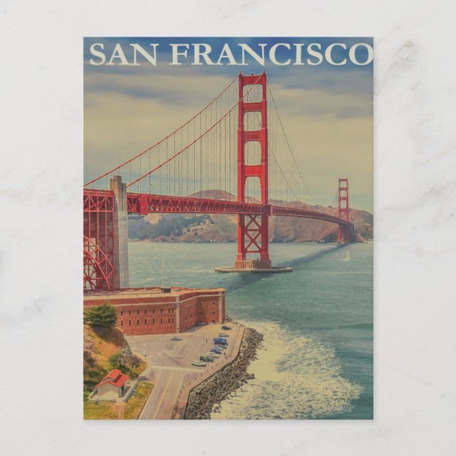 Carte postale de voyage de San Francisco Golden Ga (Devant)