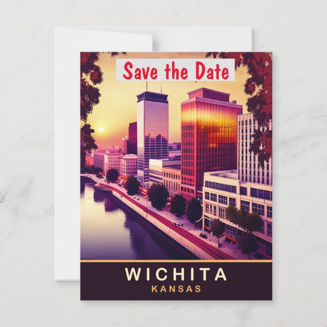 Carte postale de voyage de Wichita, Kansas,  (Devant)