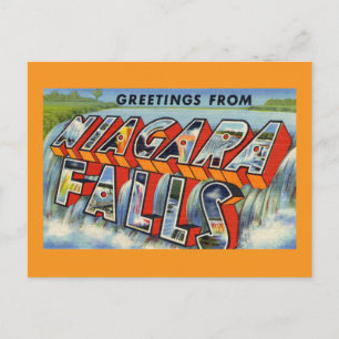 Carte postale de voyage des chutes du Niagara