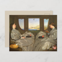 Carte postale de voyage des soeurs victoriennes br