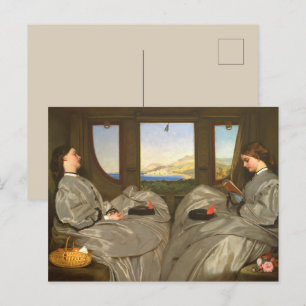 Carte postale de voyage des soeurs victoriennes br