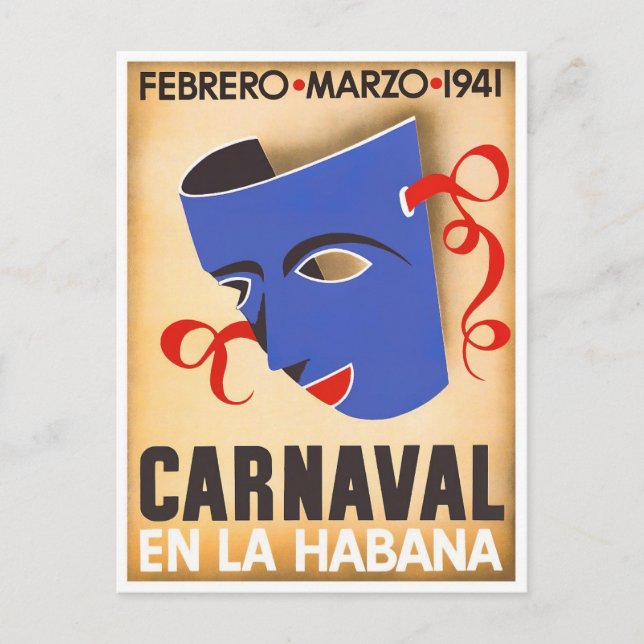 Carte postale de voyage du Carnaval de La Havane 1 (Devant)