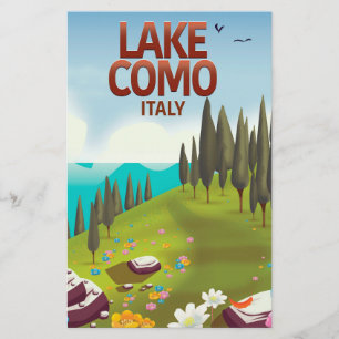 Carte postale de voyage du lac de Côme Italie.