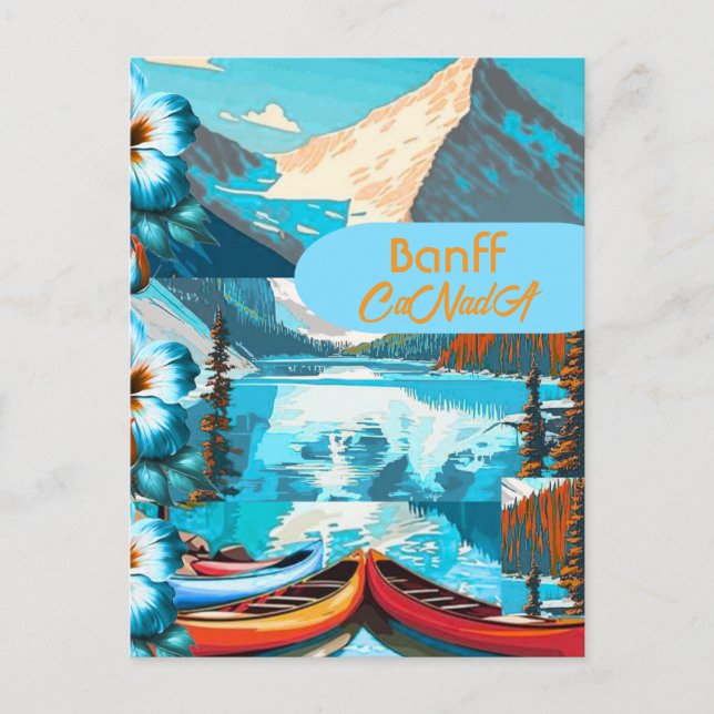 Carte postale de voyage du parc Banff, Carte posta (Devant)