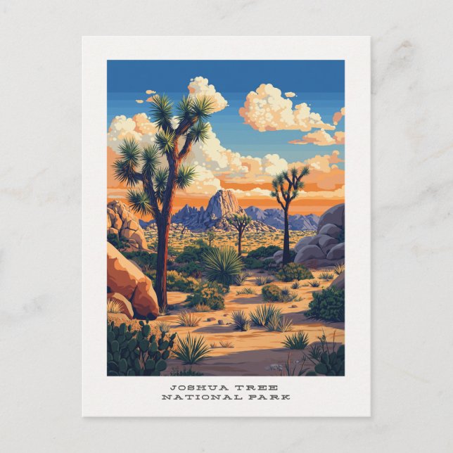 Carte postale de voyage du parc national Joshua Tr (Devant)