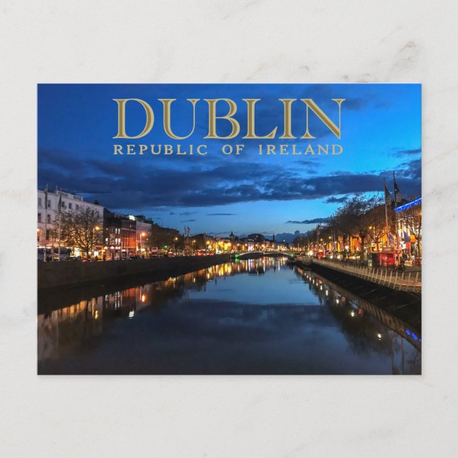 Carte postale de voyage Dublin Irlande (Devant)